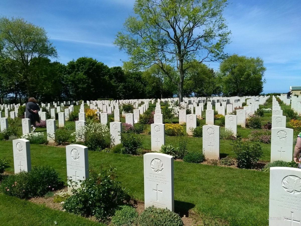 The Bény-sur-Mer Canadian war cemetery in Normandy